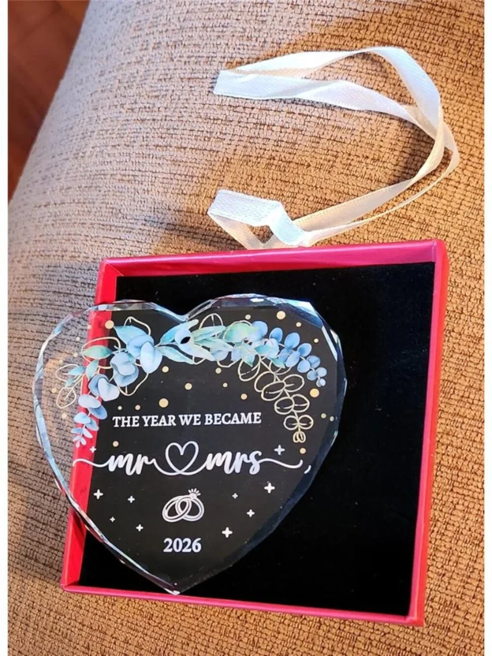 Wedding Gifts, Crystal Glass Mr and Mrs Gift Bridal Shower Gifts, Just Married